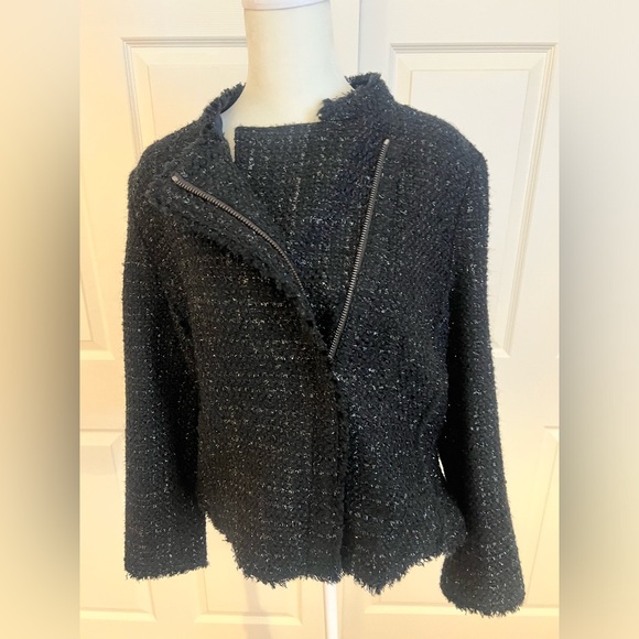 Ann Taylor Asymmetrical Moto style Jacket NWT Size 12 - Picture 3 of 4